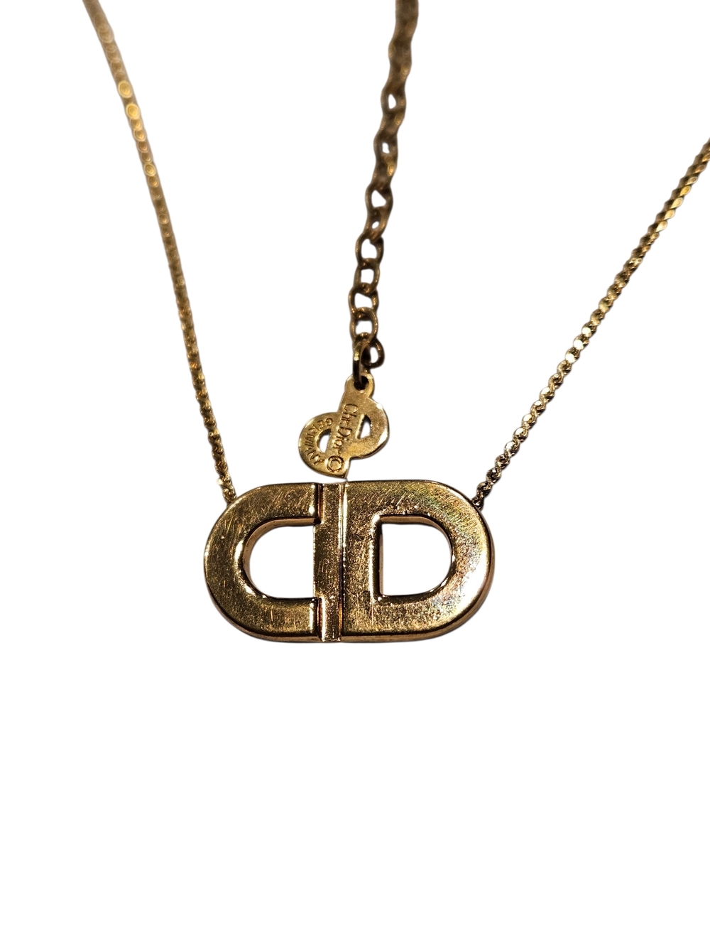 Vintage Dior Necklace Gold Tone 'CD' Logo Choker Christian Dior Germany - Picture 7 of 16